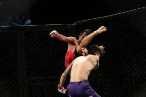 Headkick in MMA fight